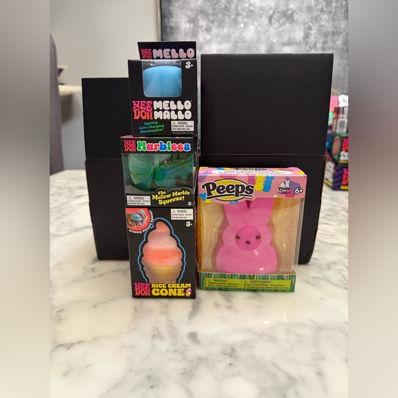 Other - Peeps Pink Bunny & Nee Doh Assorted Squishy Toys
